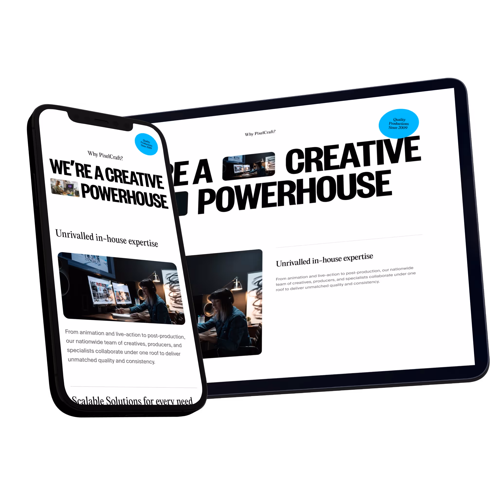 Screenshot of Pixel Craft's digital marketing dashboard