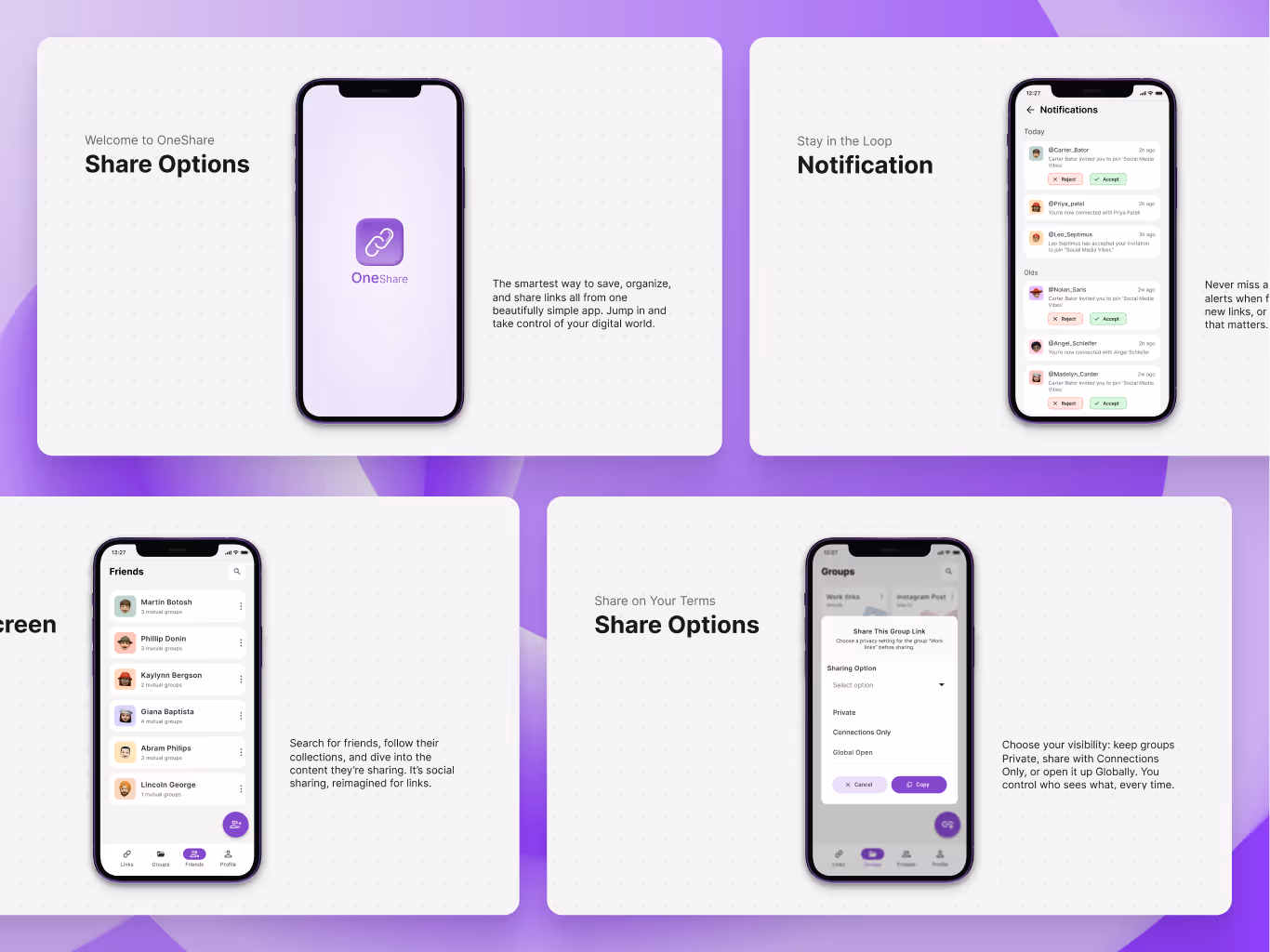 Promotional banner encouraging users to explore One Share's link management solutions